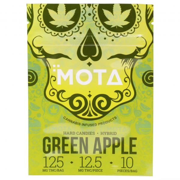 Mota Green Apple Hard Candy 125MG THC Hybrid