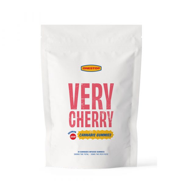 OneStop – Sour Very Cherry THC Gummies 500mg