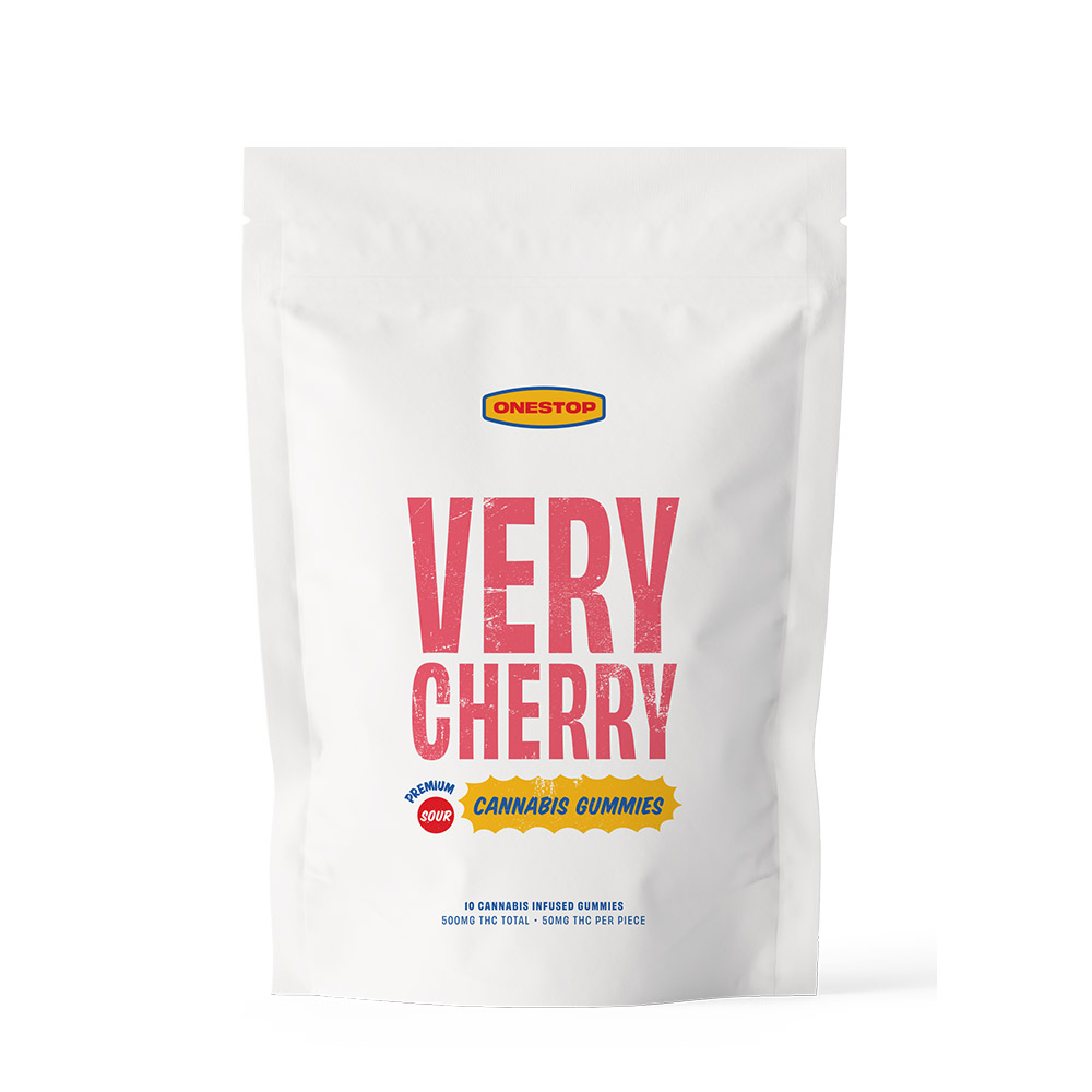 OneStop – Sour Very Cherry THC Gummies 500mg