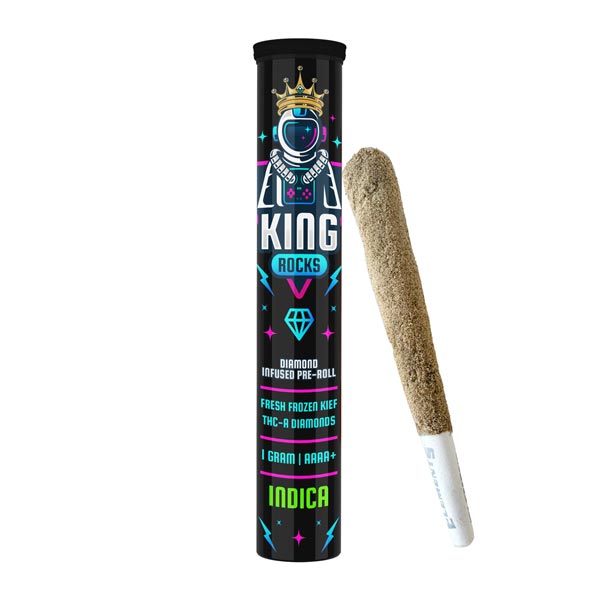 Pre Roll with Diamonds and Kief - 1G -King Rocks - 3 Pack