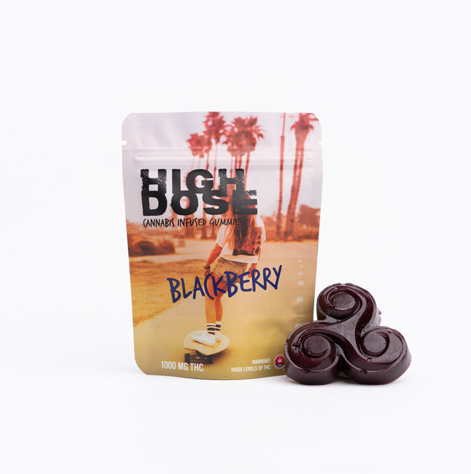 High Dose – Blackberry THC Gummies 1000mg