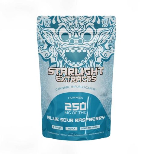 Indica Blue Sour Raspberry 250mg THC – Starlight