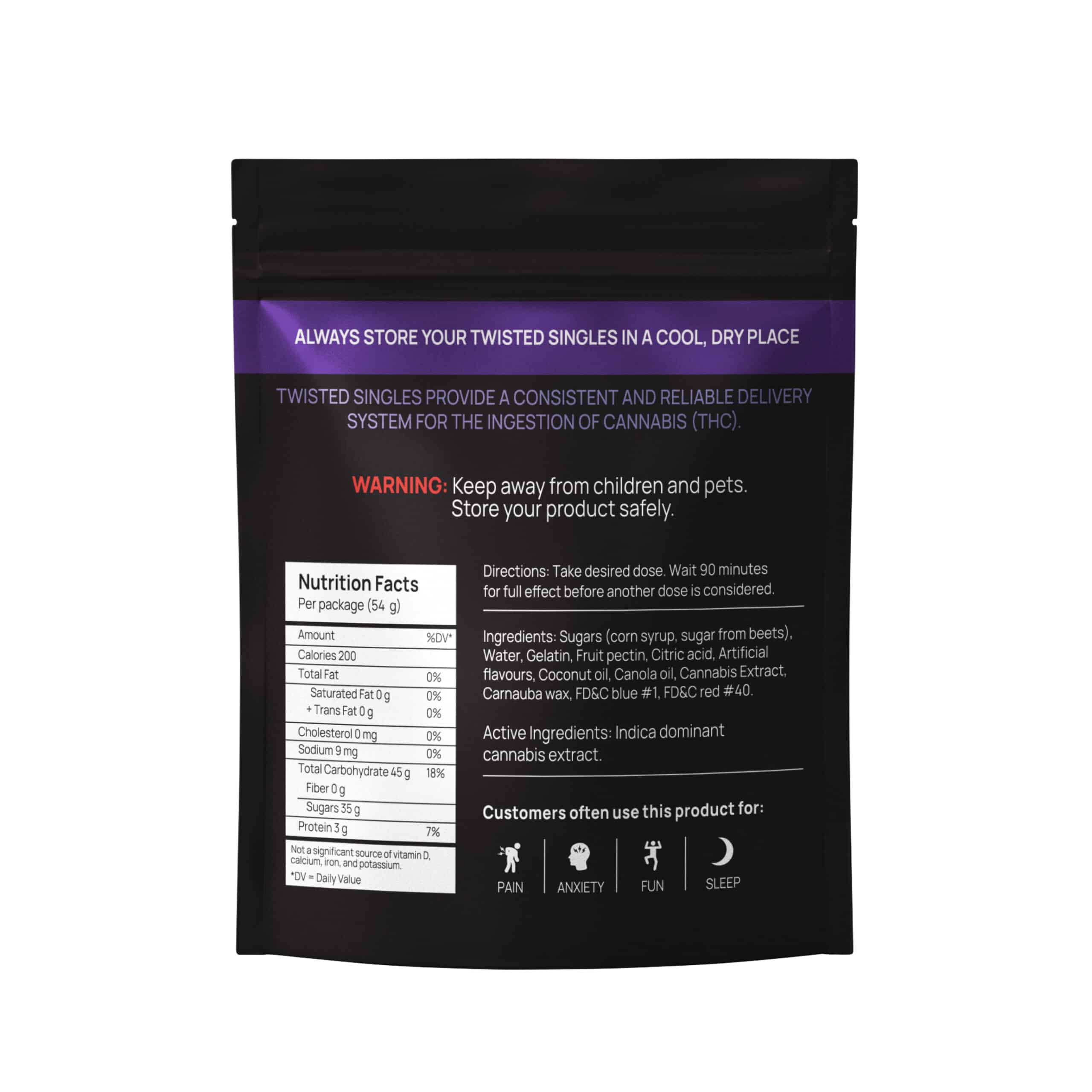 Blueberry | High Dose | Indica | 1200mg THC | Twisted Extracts - Image 3