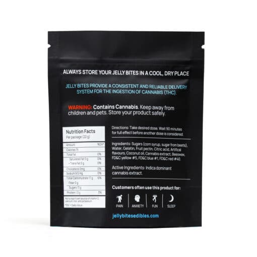 Jelly Bites – Indica Regular Strength (100 mg THC) – Berry - Image 3