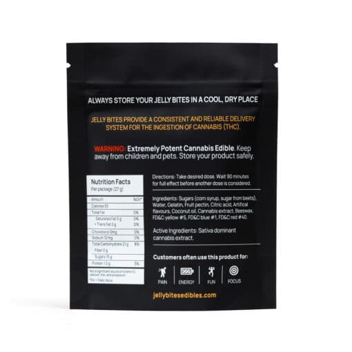Jelly Bites – Sativa Extra Strength (500 mg THC) – Fruit Punch - Image 3