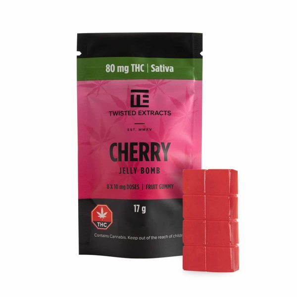 Twisted Extracts – Cherry Jelly Bomb (80 mg THC, Sativa)