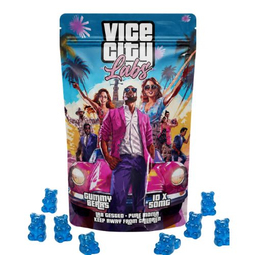 MDMA Gummy Bears 500MG โ Blue Raspberry โ Vice City Labs