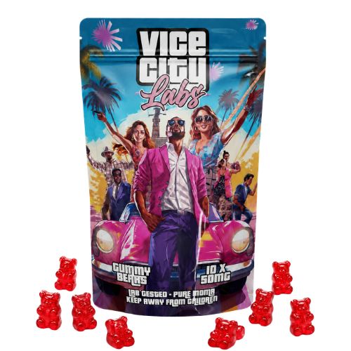 MDMA Gummy Bears 500MG โ Red Raspberry โ Vice City Labs